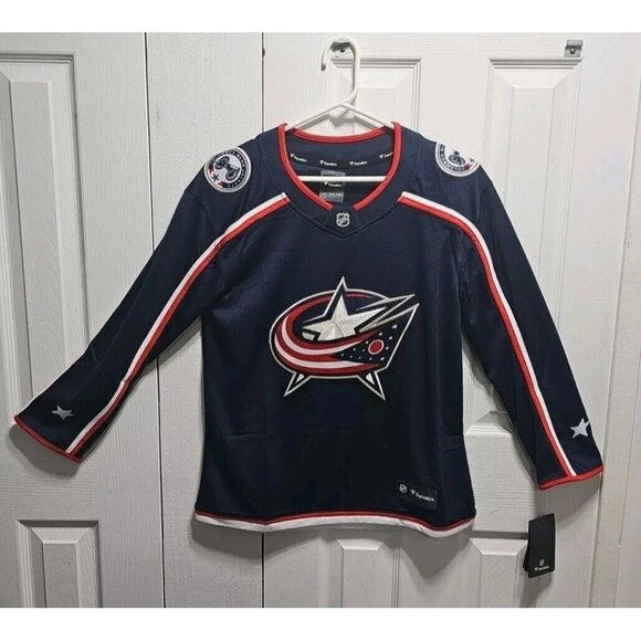 Fanatics Columbus Blue Jacket Youth  L/XL Jersey New with tags NHL Breakaway - Picture 1 of 16